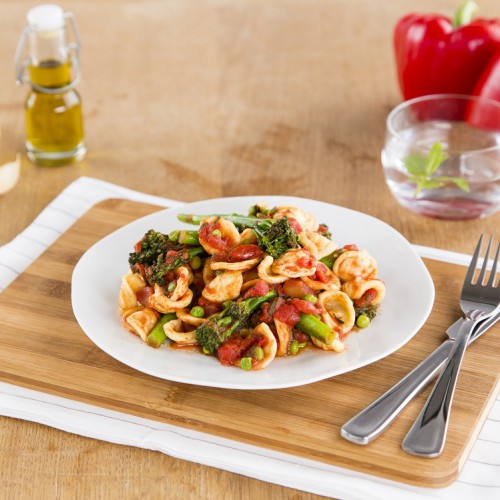 Recept Mini Conchiglie met doperwten, Sugocasa, bimi en salie Grand'Italia